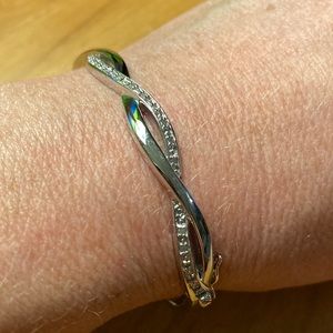 Sterling silver and diamond accent bracelet